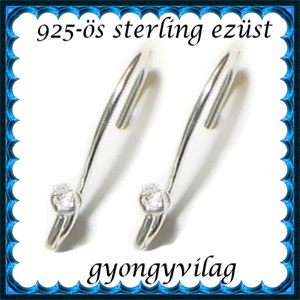  925-ös sterling ezüst ékszerkellék: fülbevalóalap akasztós EFK A 03, Kellékek & szerszámok, Gyöngyfűzés kellékek, Egyéb alkatrész, Ékszerkészítés, Mindenmás, Ékszerkészítés, MESKA
