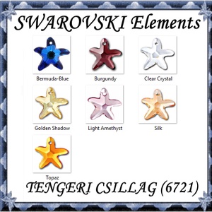 Ékszerkellék: Swarovski tengeri csillag 16mm-es  több színben  - kellékek & szerszámok - gyöngyfűzés kellékek - swarovski kristályok - Meska.hu