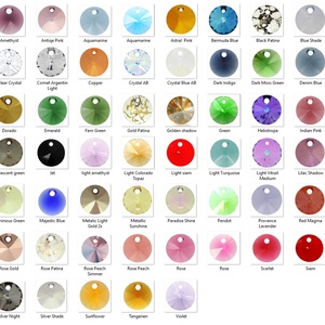 Swarovski rivoli 6mm-es több színben  4db /csomag SW6428-6 - kellékek & szerszámok - gyöngyfűzés kellékek - swarovski kristályok - Meska.hu