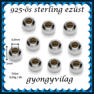 925-ös ezüst köztes / gyöngy / dísz EKÖ 10-2  10db/csomag - gyöngy, ékszerkellék - fém köztesek - Meska.hu