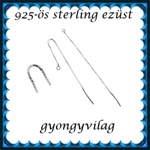 925-ös ezüst fülbevaló kapocs , füllánc EFK BFL 02-107e, Kellékek & szerszámok, Gyöngyfűzés kellékek, Egyéb alkatrész, Ékszerkészítés, MESKA
