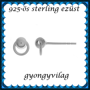 925-ös sterling ezüst ékszerkellék: fülbevalóalap bedugós EFK B 39 - gyöngy, ékszerkellék - egyéb alkatrész - Meska.hu