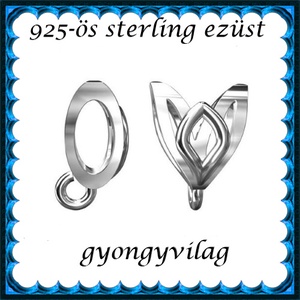 925-ös sterling ezüst ékszerkellék: medáltartó, medálkapocs EMK 96 - gyöngy, ékszerkellék - egyéb alkatrész - Meska.hu