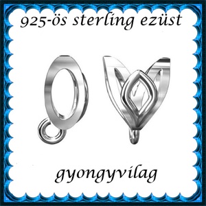 925-ös sterling ezüst ékszerkellék: medáltartó, medálkapocs EMK 96, Gyöngy, ékszerkellék, Egyéb alkatrész, Ékszerkészítés, Mindenmás, Szerelékek, MESKA