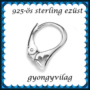  925-ös sterling ezüst ékszerkellék: fülbevalóalap biztonsági kapoccsal EFK K 28, Kellékek & szerszámok, Ékszerkellék, Fülbevaló alap, Ékszerkészítés, MESKA