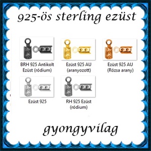 925-ös ezüst  lánckapocsvég 3,5mm-es 2db/cs ELK V 08-3,5 - gyöngy, ékszerkellék - egyéb alkatrész - Meska.hu