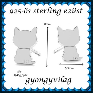  925-ös sterling ezüst ékszerek: fülbevaló EF11 - ékszer - fülbevaló - pötty fülbevaló - Meska.hu