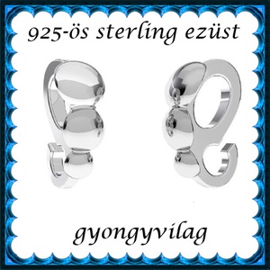 925-ös sterling ezüst ékszerkellék: medáltartó, medálkapocs EMK 97AG - gyöngy, ékszerkellék - egyéb alkatrész - Meska.hu