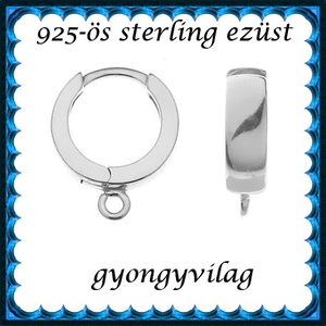 925-ös sterling ezüst ékszerkellék: fülbevalóalap biztonsági kapoccsal EFK K 34E - gyöngy, ékszerkellék - egyéb alkatrész - Meska.hu