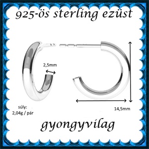  925-ös sterling ezüst: fülbevaló  EF 13 - ékszer - fülbevaló - lógó fülbevaló - Meska.hu
