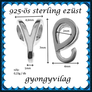 925-ös sterling ezüst ékszerkellék: medáltartó, medálkapocs EMK 99 - gyöngy, ékszerkellék - egyéb alkatrész - Meska.hu