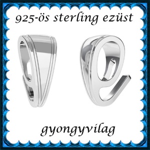 925-ös sterling ezüst ékszerkellék: medáltartó, medálkapocs EMK 100, Kellékek & szerszámok, Ékszerkellék, Medáltartó, medálkapocs, Ékszerkészítés, Mindenmás, Ékszerkészítés, MESKA