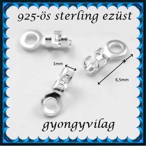 925-ös ezüst  lánckapocsvég 1mm-es 2db/cs ELK V 01-1 - gyöngy, ékszerkellék - egyéb alkatrész - Meska.hu