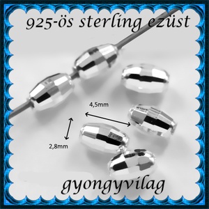 925-ös ezüst köztes / gyöngy / dísz EKÖ 88 2db - gyöngy, ékszerkellék - fém köztesek - Meska.hu