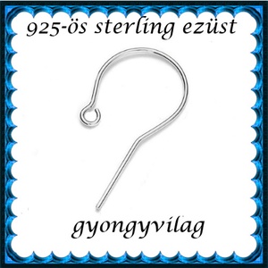  925-ös sterling ezüst ékszerkellék: fülbevalóalap akasztós EFK A 83, Kellékek & szerszámok, Ékszerkellék, Fülbevaló alap, Ékszerkészítés, Mindenmás, Ékszerkészítés, MESKA