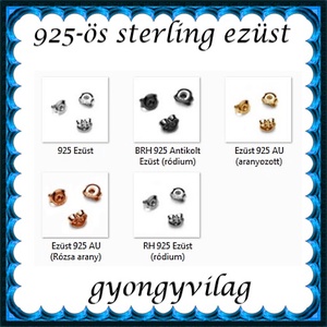 925-ös sterling ezüst ékszerkellék: fülbevalóalap bedugós EFK B 27-4,5g vég - kellékek & szerszámok - ékszerkellék - fülbevaló alap - Meska.hu