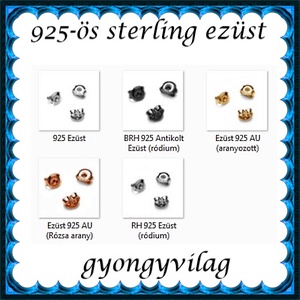 925-ös sterling ezüst ékszerkellék: fülbevalóalap bedugós EFK B 27-4,5g vég - gyöngy, ékszerkellék - egyéb alkatrész - Meska.hu