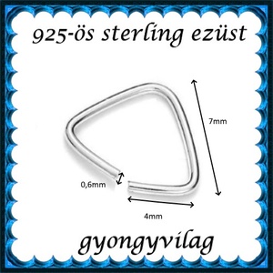 925-ös ezüst medálkapocs  EMK 102-0,6e  4db/csomag - kellékek & szerszámok - ékszerkellék - medáltartó, medálkapocs - Meska.hu