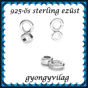 925-ös sterling ezüst ékszerkellék: medáltartó, medálkapocs EMT 36 - gyöngy, ékszerkellék - egyéb alkatrész - Meska.hu