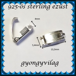 925-ös ezüst 1soros lánckapocs ELK 1S 40 - gyöngy, ékszerkellék - egyéb alkatrész - Meska.hu