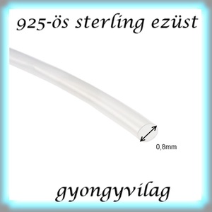 925-ös sterling ezüst ékszerkellék: ezüst huzal EH hard (kemény) 0,8mm-es - gyöngy, ékszerkellék - egyéb alkatrész - Meska.hu