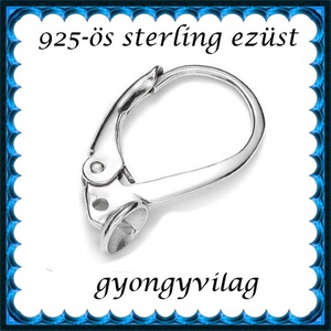  925-ös sterling ezüst ékszerkellék: fülbevalóalap biztonsági kapoccsal EFK K 26e, Kellékek & szerszámok, Ékszerkellék, Fülbevaló alap, Ékszerkészítés, Ékszerkészítés, MESKA