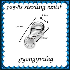 925-ös sterling ezüst ékszerkellék: lánckalocs ELK 1S 19-8e - gyöngy, ékszerkellék - swarovski kristályok - Meska.hu