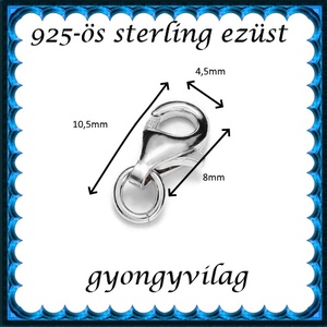 925-ös sterling ezüst ékszerkellék: lánckalocs ELK 1S 19-8e - kellékek & szerszámok - ékszerkellék - nyaklánc kapocs - Meska.hu