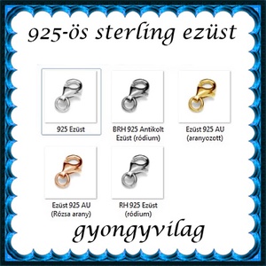 925-ös sterling ezüst ékszerkellék: lánckalocs ELK 1S 19-8e - gyöngy, ékszerkellék - swarovski kristályok - Meska.hu