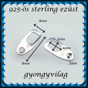 925-ös ezüst kapocs vég ELK KV 05 - kellékek & szerszámok - gyöngyfűzés kellékek - egyéb alkatrész - Meska.hu