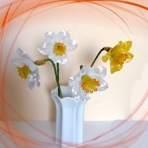 1 szál gyöngyből készített tulipán több színben GYV27-4 - otthon & lakás - dekoráció - virágdísz és tartó - csokor & virágdísz - Meska.hu