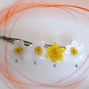 1 szál gyöngyből készített nárcisz több színben GYV27-4 - otthon & lakás - dekoráció - virágdísz és tartó - csokor & virágdísz - Meska.hu