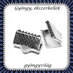 Ékszerkellék: lánckapocs BLK-V11-10r  vég / szalag vég 10 db/ csomag ródiumozott - gyöngy, ékszerkellék - egyéb alkatrész - Meska.hu