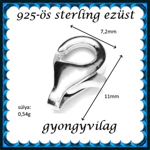 925-ös ezüst 1soros lánckapocs ELK 1s 39-11 - kellékek & szerszámok - gyöngyfűzés kellékek - egyéb alkatrész - Meska.hu