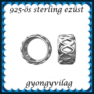 925-ös sterling ezüst ékszerkellék: köztes / gyöngy / dísz EKÖ 90, Kellékek & szerszámok, Gyöngyfűzés kellékek, Fém köztesek, Ékszerkészítés, Mindenmás, Ékszerkészítés, MESKA