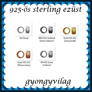 925-ös sterling ezüst ékszerkellék: köztes / gyöngy / dísz EKÖ 90 - kellékek & szerszámok - gyöngyfűzés kellékek - fém köztesek - Meska.hu