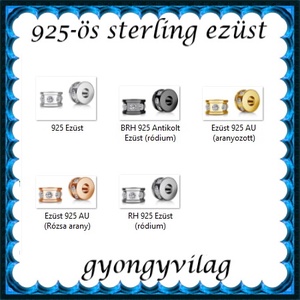 925-ös ezüst köztes / gyöngy / dísz EKÖ 91 - kellékek & szerszámok - gyöngyfűzés kellékek - fém köztesek - Meska.hu