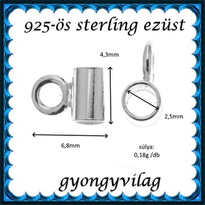 925-ös sterling ezüst ékszerkellék: medáltartó, medálkapocs EMT 39 - kellékek & szerszámok - ékszerkellék - medáltartó, medálkapocs - Meska.hu