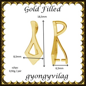 925-ös sterling ezüst ékszerkellék: medáltartó, medálkapocs EMK 86 g Gold Filled - gyöngy, ékszerkellék - egyéb alkatrész - Meska.hu