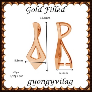 925-ös sterling ezüst ékszerkellék: medáltartó, medálkapocs EMK 86 rg Gold Filled - kellékek & szerszámok - ékszerkellék - medáltartó, medálkapocs - Meska.hu