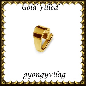 925-ös sterling ezüst ékszerkellék: medáltartó, medálkapocs EMK 72 g Gold Filled - gyöngy, ékszerkellék - egyéb alkatrész - Meska.hu