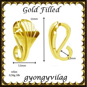 925-ös sterling ezüst ékszerkellék: medáltartó, medálkapocs EMK 104 g Gold Filled - gyöngy, ékszerkellék - egyéb alkatrész - Meska.hu