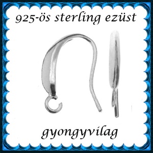  925-ös sterling ezüst ékszerkellék: fülbevalóalap akasztós EFK A 93-3, Kellékek & szerszámok, Ékszerkellék, Fülbevaló alap, Ékszerkészítés, Mindenmás, Ékszerkészítés, MESKA
