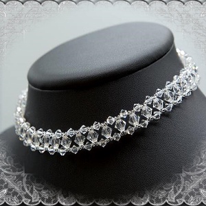 Esküvői, menyasszonyi choker lánc, swarovszki kristály SL-ESW04-1 - ékszer - nyaklánc - medál nélküli nyaklánc - Meska.hu