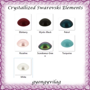 Ékszerkellék: Swarovski félig fúrt tekla fél gömb  8 mm-es több színben , Kellékek & szerszámok, Gyöngyfűzés kellékek, Swarovski kristályok, Ékszerkészítés, Ékszerkészítés, MESKA