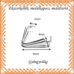  Ékszerkellék: medálkapocs BMK 01-8e 30db/csomag - kellékek & szerszámok - ékszerkellék - medáltartó, medálkapocs - Meska.hu