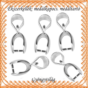 Ezüstözött medálkapocs 8db/cs BMK 05-16e - gyöngy, ékszerkellék - egyéb alkatrész - Meska.hu Ezüstözött medálkapocs 8db/cs BMK 05-16e - gyöngy, ékszerkellék - egyéb alkatrész - Meska.hu
