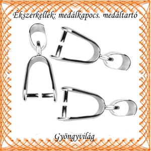 Ezüstözött medálkapocs 3db/cs BMK 05-25 e  4db/csomag, Kellékek & szerszámok, Ékszerkellék, Medáltartó, medálkapocs, Ékszerkészítés, Ékszerkészítés, MESKA