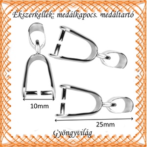 Ezüstözött medálkapocs 3db/cs BMK 05-25 e  4db/csomag - kellékek & szerszámok - ékszerkellék - medáltartó, medálkapocs - Meska.hu