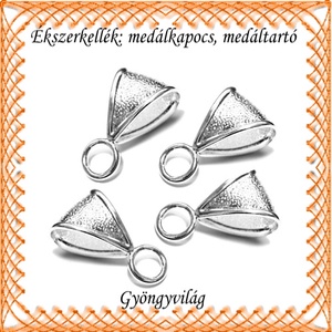 Ezüstözött medáltartó BMT 09  6db/csomag, Kellékek & szerszámok, Gyöngyfűzés kellékek, Egyéb alkatrész, Ékszerkészítés, Mindenmás, Ékszerkészítés, MESKA